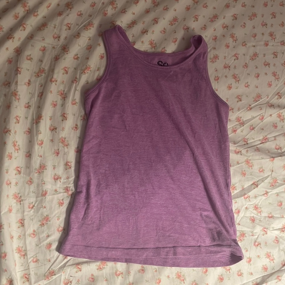 girls light purple tank top:: size 10/12